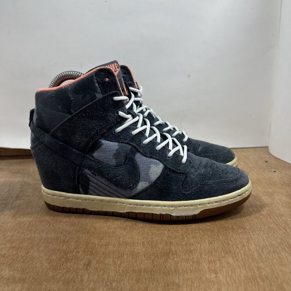 Nike Dunk Sky Hi Wedge Armory Navy Blue Camo - Women’s Size 7.5 - 543258-401